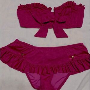 BETSEY JOHNSON RASPBERRY BIKINI